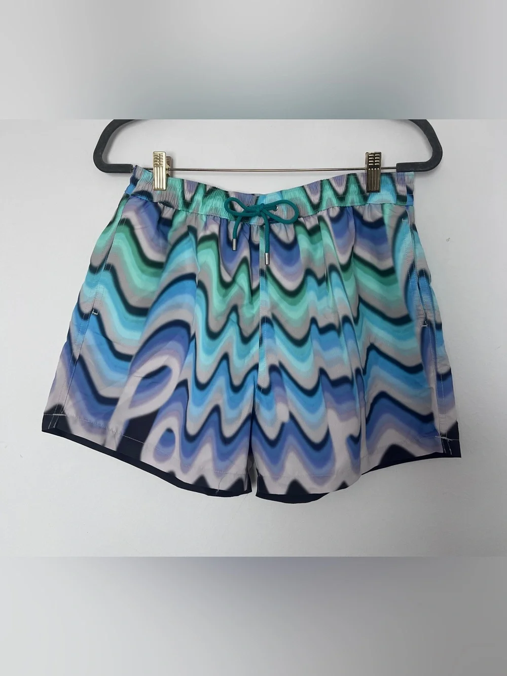 Paul Smith Turquoise and Aqua Men’s Swim Trunks Shorts
